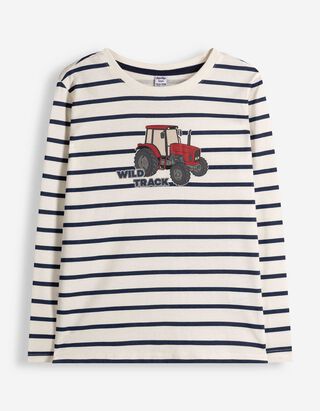 Langarmshirt - Streifen - blau