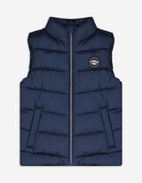 Prešívaná vesta - Aplikácia - tmavomodra