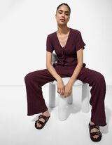 Bő nadrág - Viszkózkeverék - sotetlila