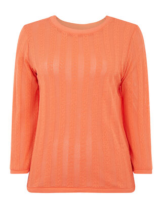Damen Pullover mit Lochmuster