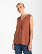 bluzkowy top - LENZING&trade; ECOVERO&trade; - jasnobrazowy-e-a