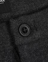 Pantaloni chino - Aspect de lână - Gri inchis