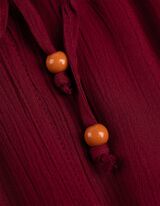 Palazzohose - Elastischer Bund - dunkelrot