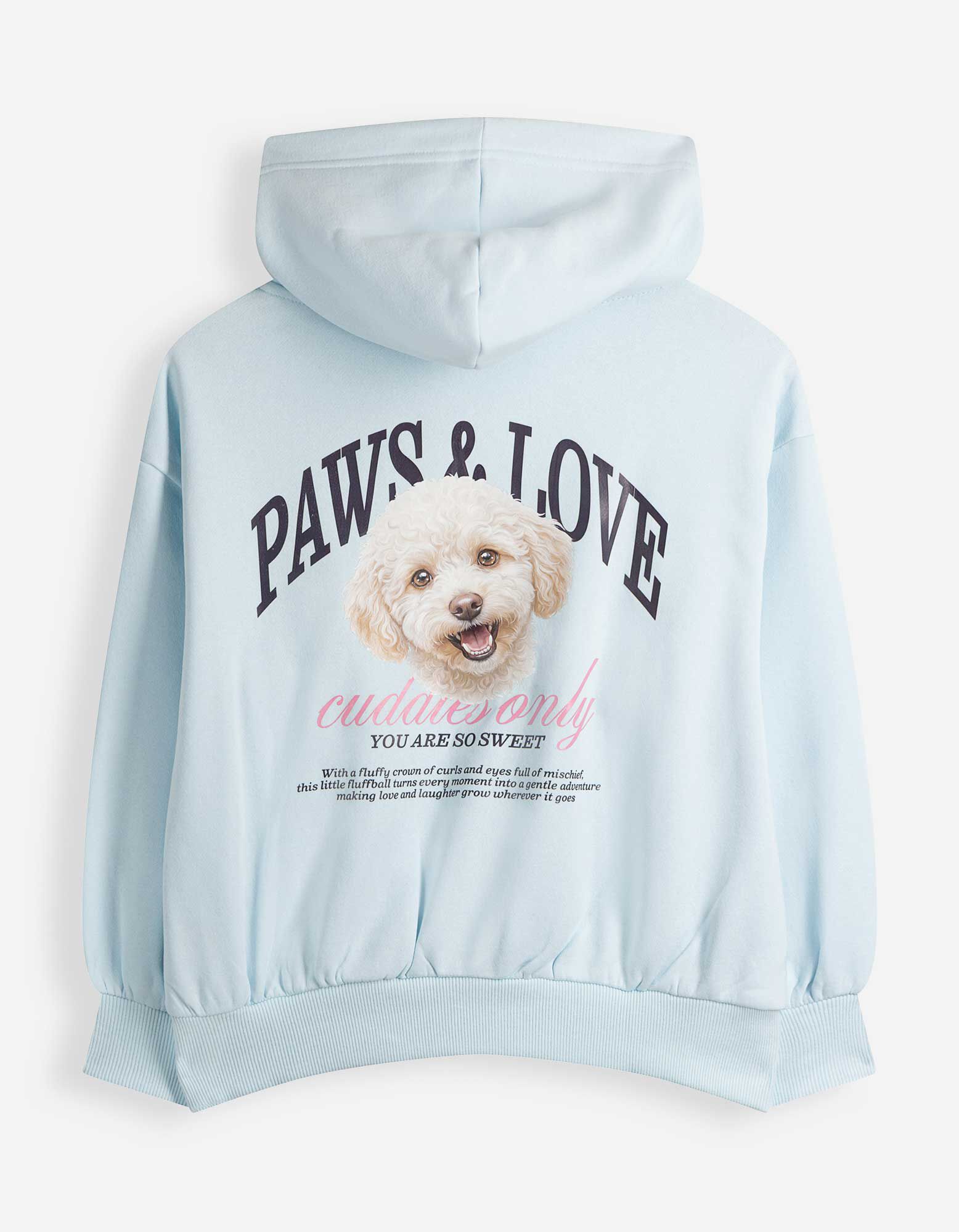 Sweatshirt - Voorkantprint - Lichtblauw