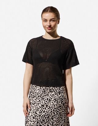 Pull-over - Coupe oversize - Noir