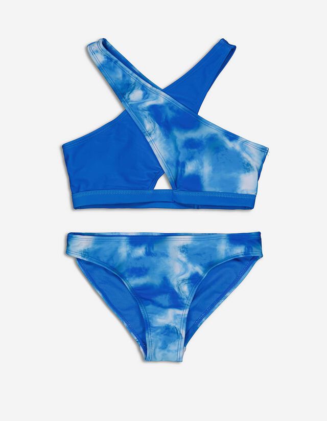 Set top e slip bikini - Intagli - blu