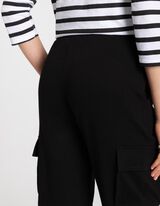 Pantaloni jogging - Buzunare patch - Negru
