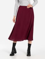 Sukňa &aacute;čkov&eacute;ho strihu - Sat&eacute;n - tmavocervena