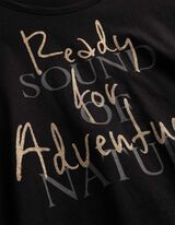 T-shirt - Glitterprint - zwart