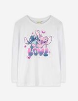 Langarmshirt - Lilo & Stitch - weiß