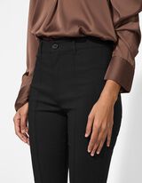 Broek - Uitlopende pasvorm - zwart