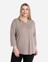 koszulka z długim rękawem - dekolt serafino - bez