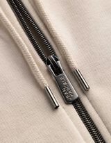 Sweatjacke - Kapuze mit Tunnelzug - wei&szlig;