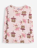 Longshirt - Allover-Print - Rosa