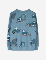 Sweatshirt - Allover-Print - blau