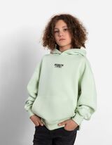 Pulover s kapuco - Prevelik kroj - svetlo zelena