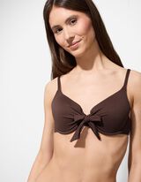 Bikinitop - einfarbig - braun