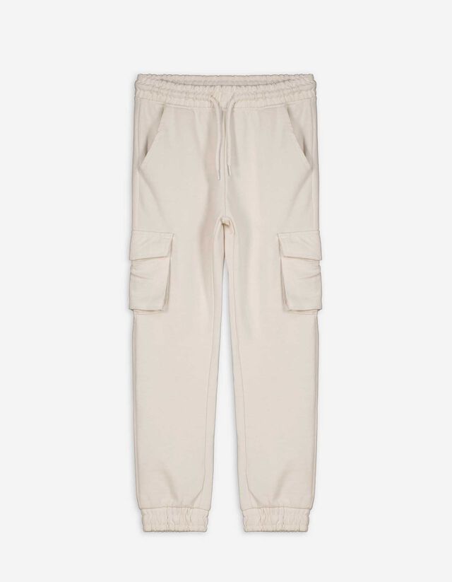 Pantaloni jogging - Buzunare patch - Bej