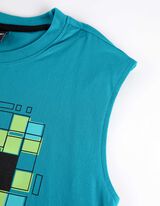 koszulka bez rękaw&oacute;w - Minecraft - turkusowy