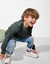 Hosszú ujjú felső - Henley nyakkivágás - zöld