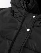 płaszcz - material hydrofobowy - czarny