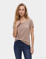 T-Shirt - Stretchanteil - Braun
