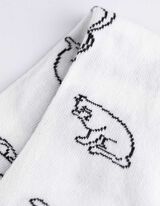 Socken - Allover-Muster - weiß