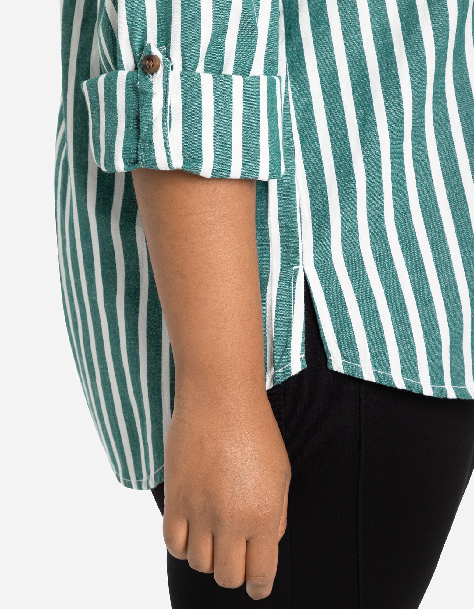 Bluză cu mânecă lungă - Serafino cut-out - Verde inchis