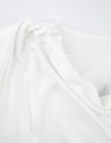 T-shirt - Watervalhals - wit