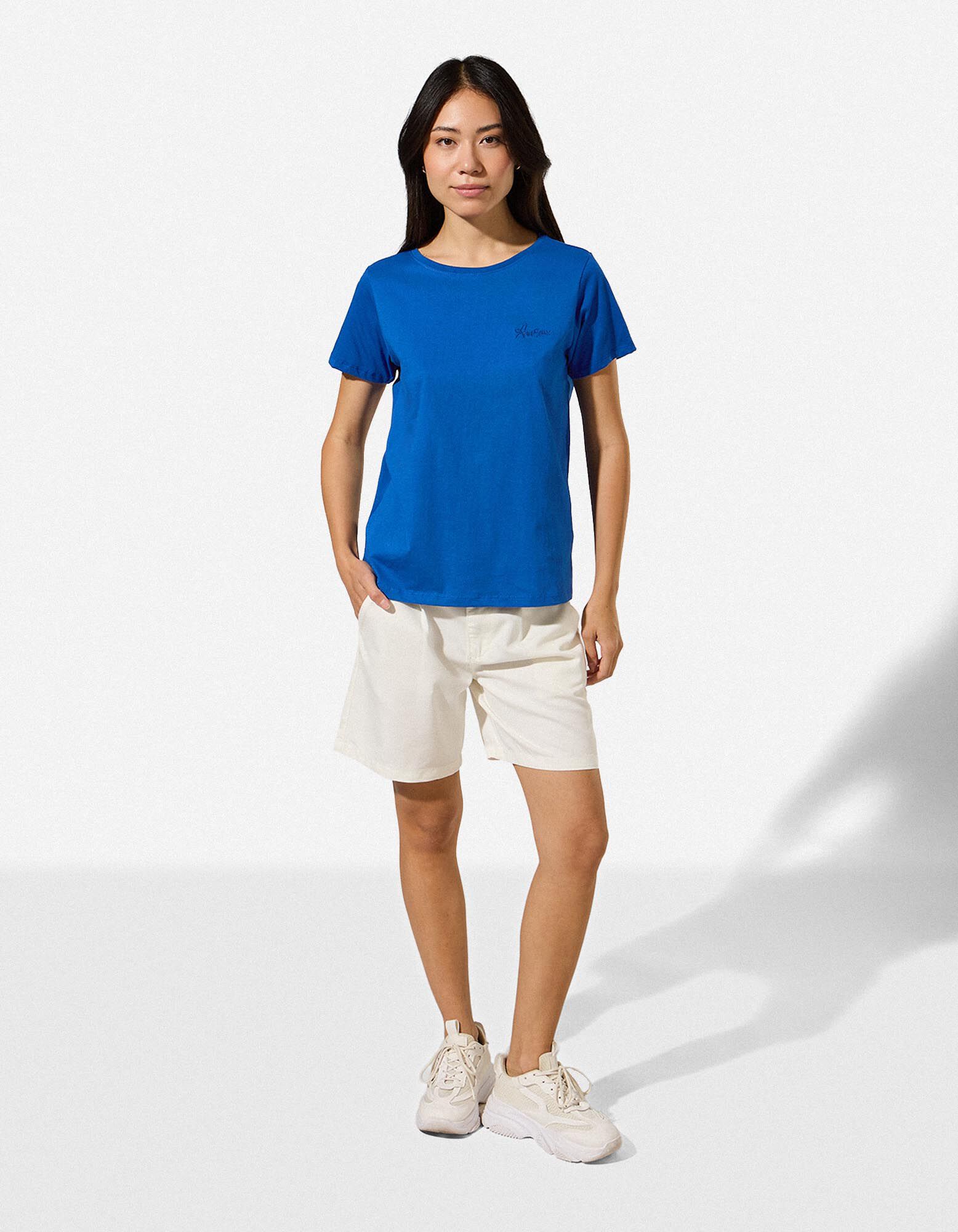 T-shirt - Borduursels - blauw