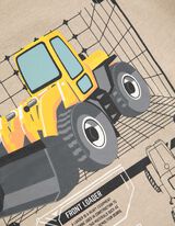 T-shirt - Print - donkerbeige