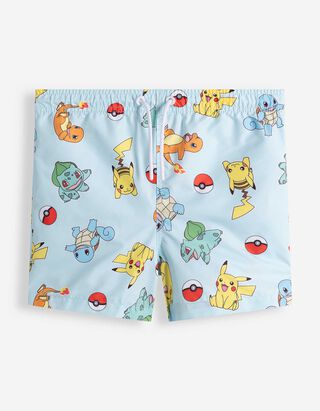 Plavky - Pok&eacute;mon - svetle  modra