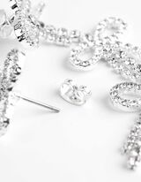 Náušnice - Ozdobné kamínky - stribrny