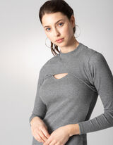 Jurk - Cut-outs - grijs