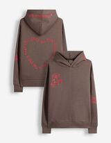Hoodie - Print - Braun