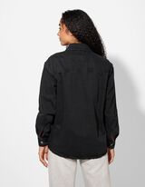 Jeanshemd - dark blue denim - schwarz