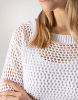 Pull-over - Coupe Regular Fit - blanc