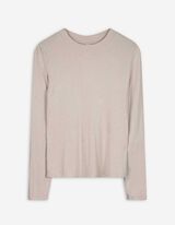 Longsleeve - Geribd - beige