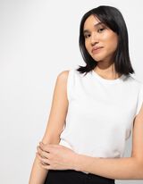 Top en tricot - Viscose mélangée - blanc