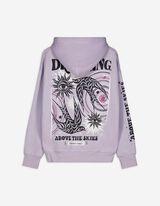 Sweatshirt - Print op rug - lila