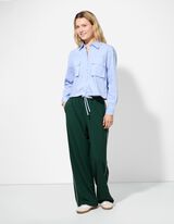 Joggingové kalhoty - Široký střih Wide Fit - zelena