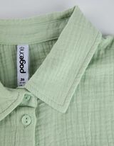 Srajčna bluza - Muslin - svetlo zelena