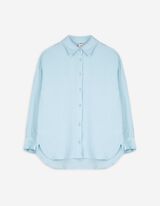 Hemdbluse - Musselin - hellblau