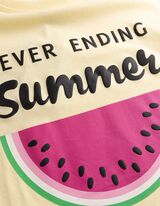 T-Shirt - R&uuml;ckenprint - hellgelb