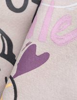 Hoodie - Allover-Print - beige