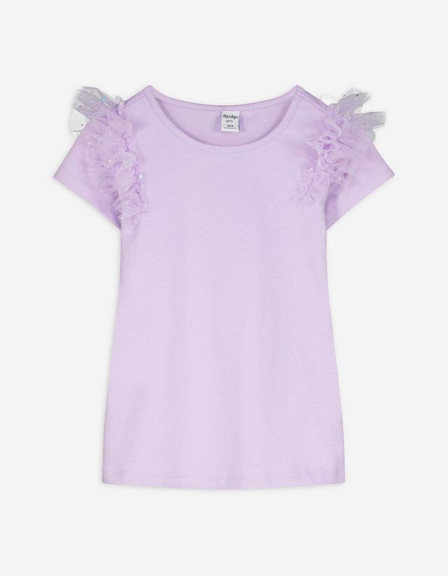 T-Shirt - Volants - lila