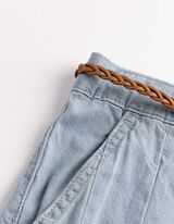 Chinohose - G&uuml;rtel - blau