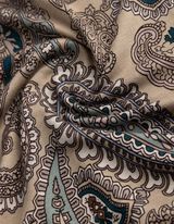 Blusentop - gemustert - Beige