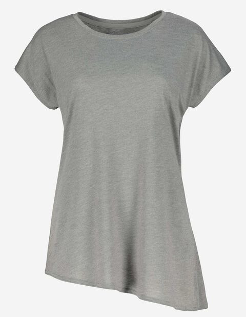 Takko Damen T-Shirt - Seitenschlitz grau S