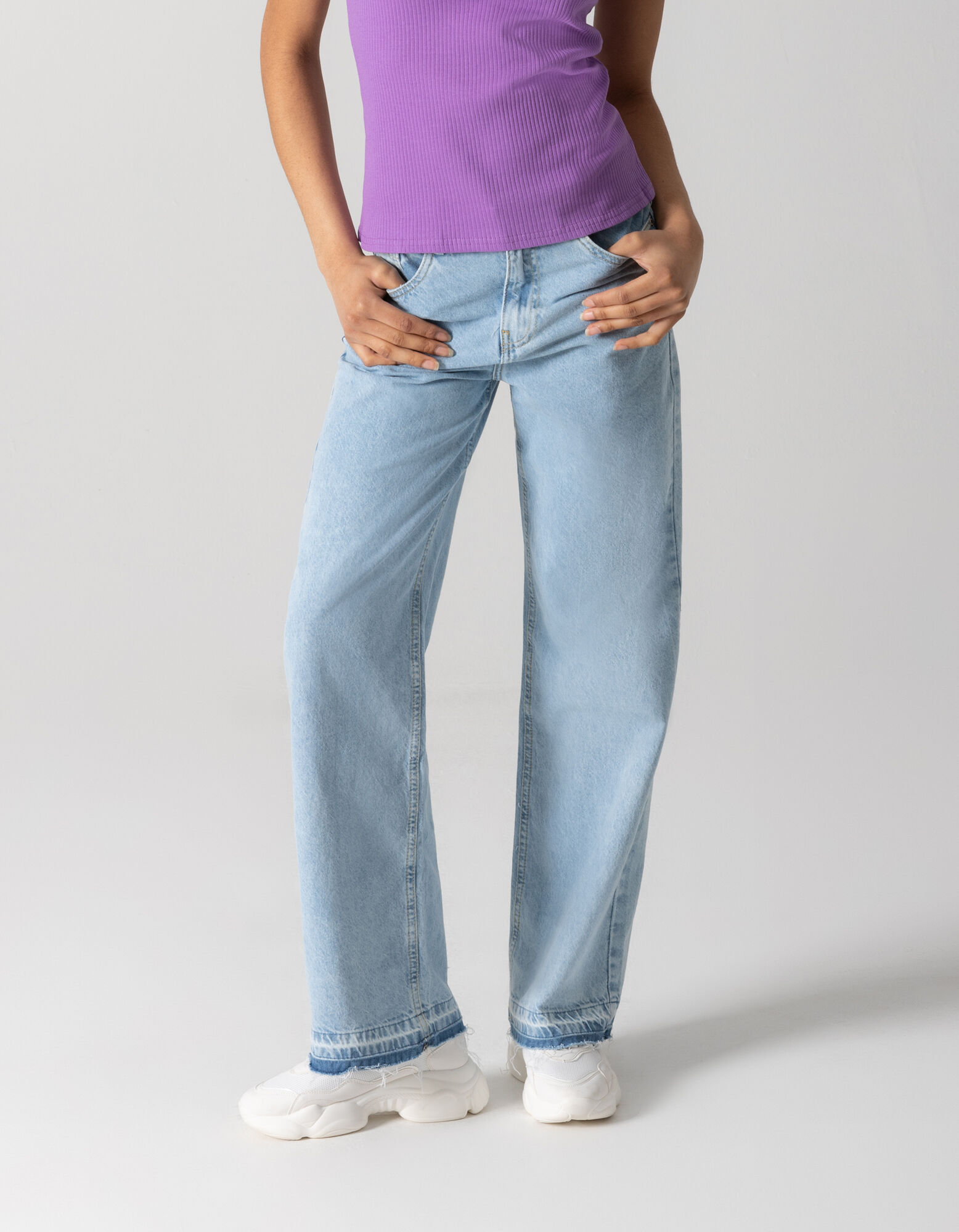 T-shirt - Encolure carr&eacute;e - Lilas